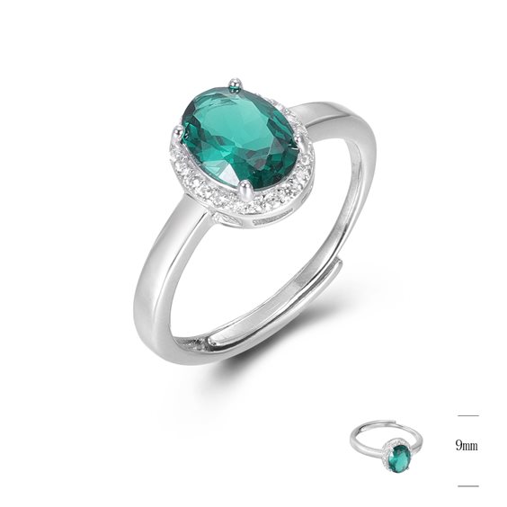 Anello Evideence Donna in Argento Smeraldo EVAN05000700 - EVAN05000700